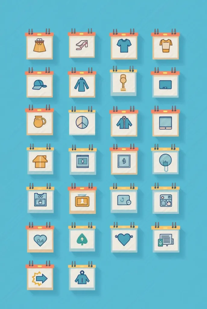 Seasonal smart shopping calendar showing best times to buy different products throughout the year